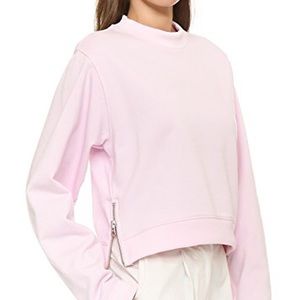 Acne Studios light pink side zipper sweatshirt